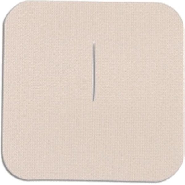 Uni-Patch Uni-Patch 125C-LT 3 in. X 3 in. Tape Patches With Slit; Low Tac; Tan Tricot 100 Per Pkg 125C-LT